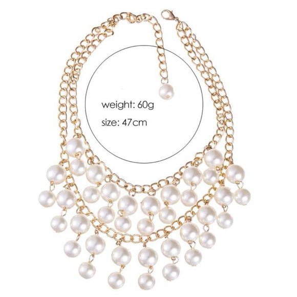 Hugo Pearl & Gold Chain Necklace - Picture 3 of 3